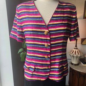 Colorful Rickie Freeman for Teri Jon SS Jckt sz 8